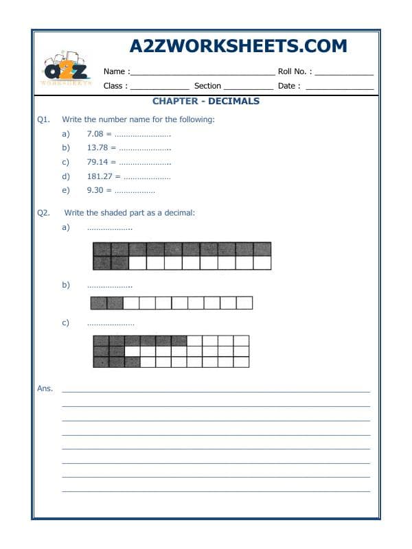 A2ZWorksheets:Maths-Decimals-Decimals-01