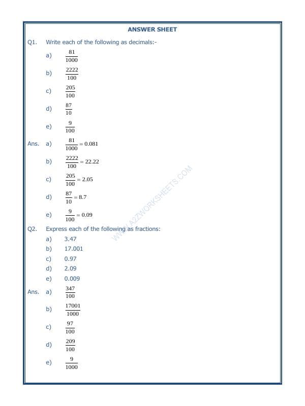 A2ZWorksheets:Maths-Decimals-Decimals-03