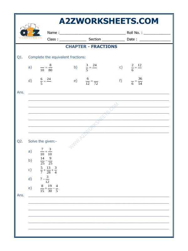 A2ZWorksheets:Maths-Fractions-Fractions-01
