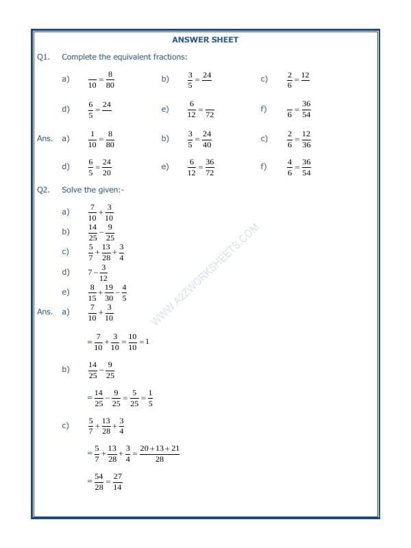 A2ZWorksheets:Maths-Fractions-Fractions-01