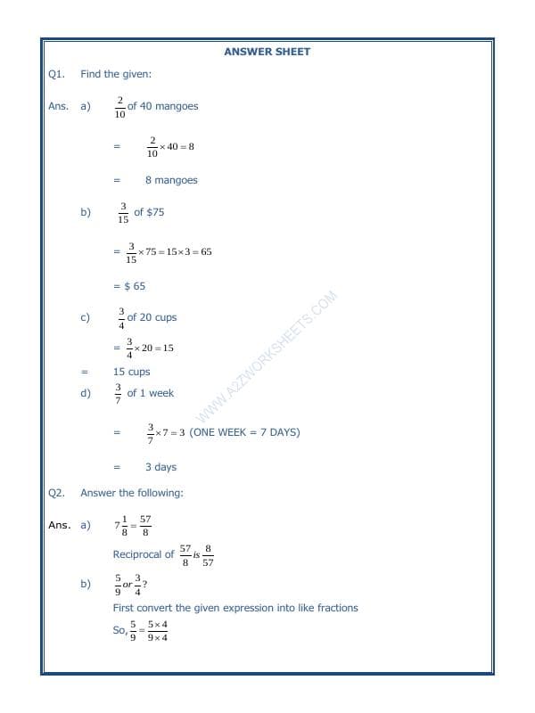 A2ZWorksheets:Maths-Fractions-Fractions-02
