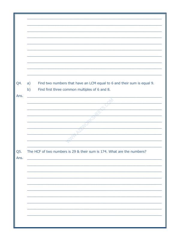A2ZWorksheets:Maths-LCM and HCM-Hcf and Lcm-01