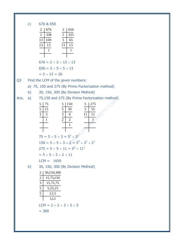A2ZWorksheets:Maths-LCM and HCM-Hcf and Lcm-01