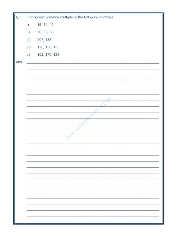 A2ZWorksheets:Maths-LCM and HCM-Hcf and Lcm-02