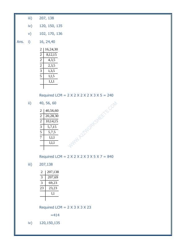 A2ZWorksheets:Maths-LCM and HCM-Hcf and Lcm-02