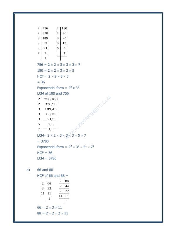 A2ZWorksheets:Maths-LCM and HCM-Hcf and Lcm-03