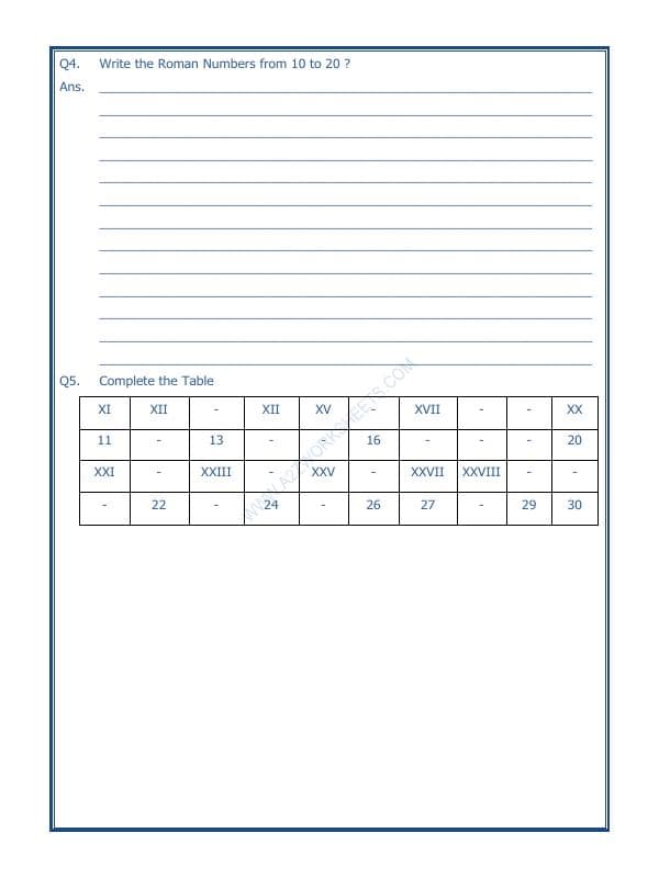 A2ZWorksheets:Maths-Numbers-Large Numbers With Roman Numbers-01