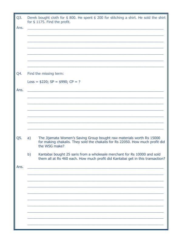 A2ZWorksheets:Maths-Measurement-Profit And Loss-02