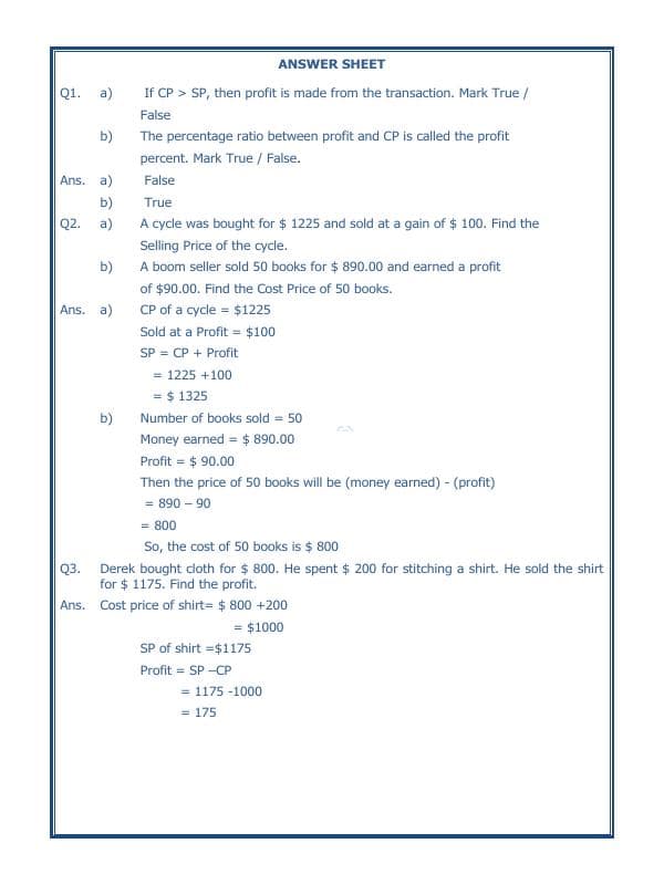 A2ZWorksheets:Maths-Measurement-Profit And Loss-02
