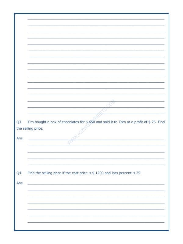 A2ZWorksheets:Maths-Measurement-Profit And Loss-03
