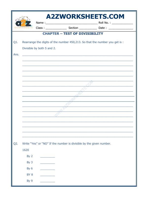 Test Of Divisibility-03