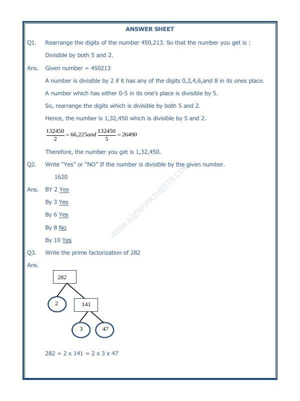 A2ZWorksheets:Maths-Division-Test Of Divisibility-03