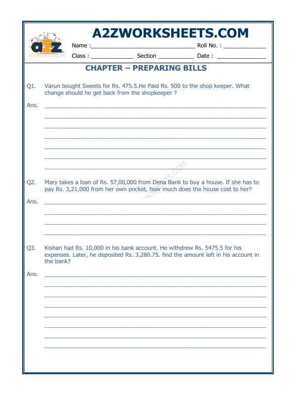 Preparing Bills - 04