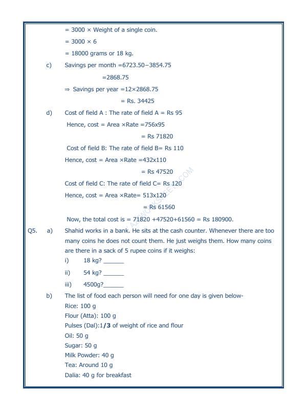 A2ZWorksheets:Maths-Data Handling-Preparing Bills - 05