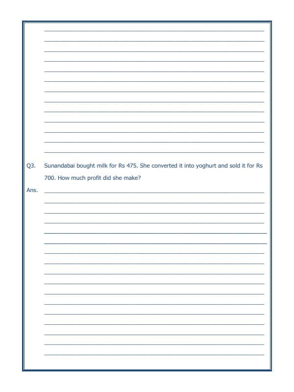 A2ZWorksheets:Maths-Measurement-Profit And Loss-07