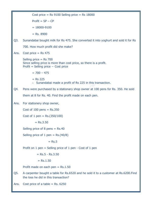 A2ZWorksheets:Maths-Measurement-Profit And Loss-07