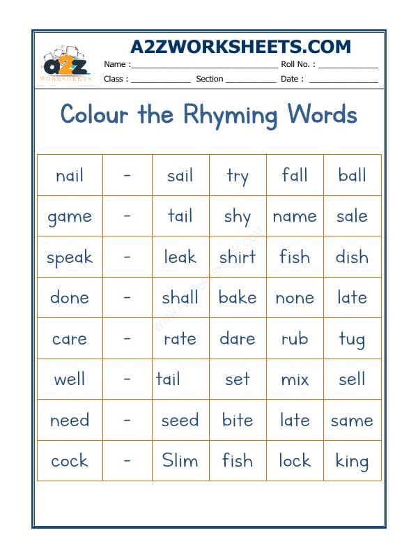 A2ZWorksheets:English-Reading-Rhyming Word-08