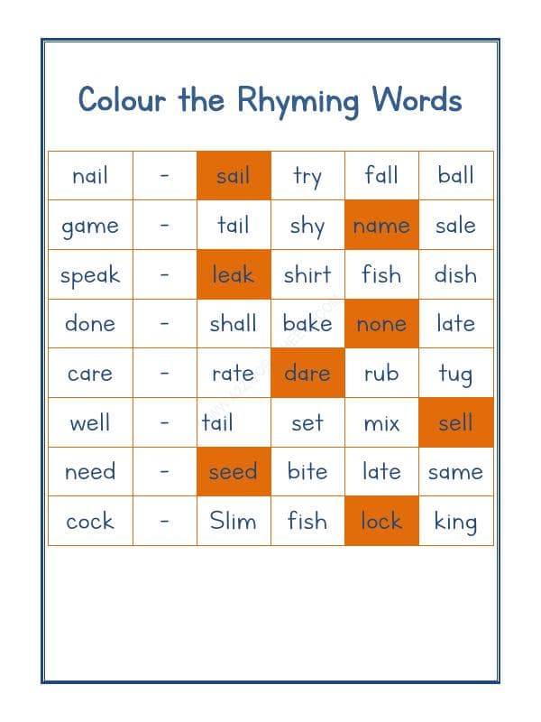 A2ZWorksheets:English-Reading-Rhyming Word-08