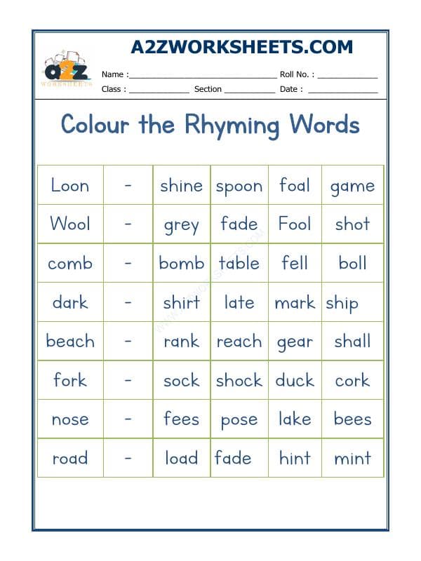 Rhyming Word - 21