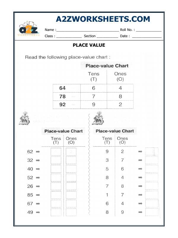A2ZWorksheets:Maths-Place Value-Place Value