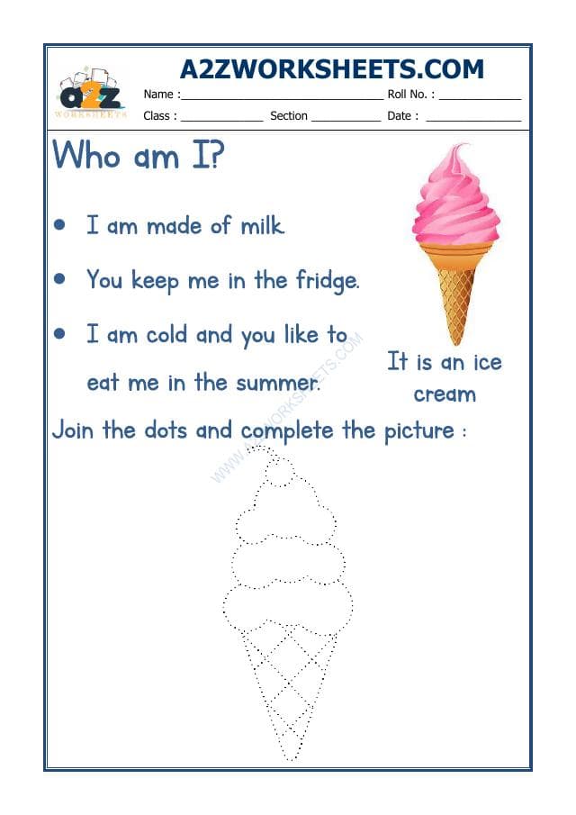 A2ZWorksheets:English-Recognition-Flash Card-Ice Cream