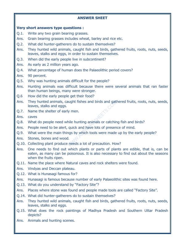 A2ZWorksheets:General Awareness-Our History and Heritage-On The Trial Of The Earliest People-02