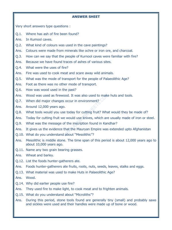 A2ZWorksheets:General Awareness-Our History and Heritage-On The Trial Of The Earliest People-04