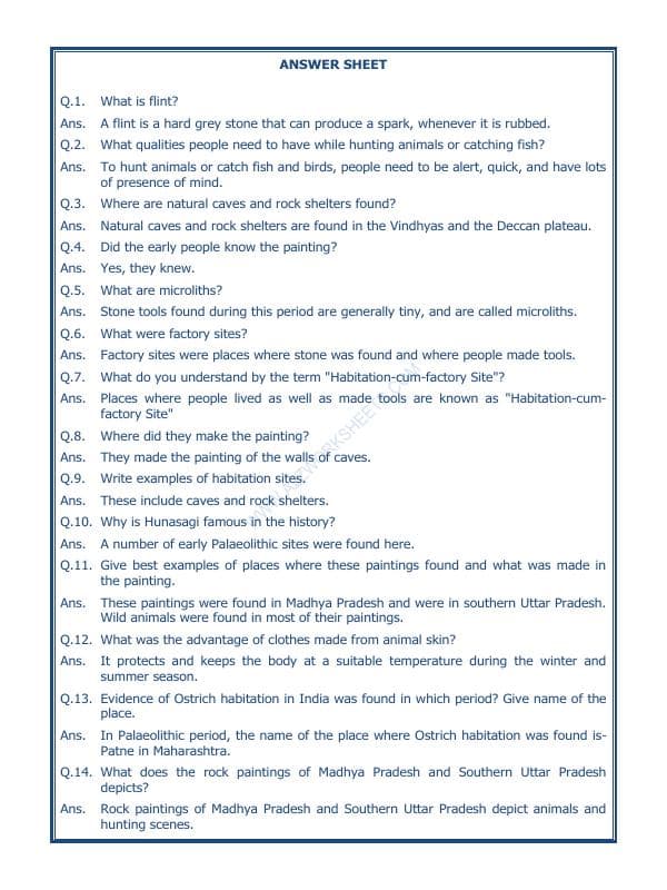 A2ZWorksheets:General Awareness-Our History and Heritage-On The Trial Of The Earliest People-05