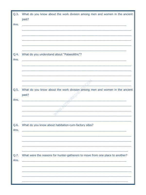 A2ZWorksheets:General Awareness-Our History and Heritage-On The Trial Of The Earliest People-09