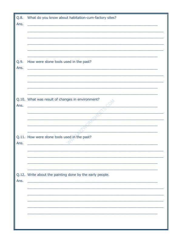 A2ZWorksheets:General Awareness-Our History and Heritage-On The Trial Of The Earliest People-09