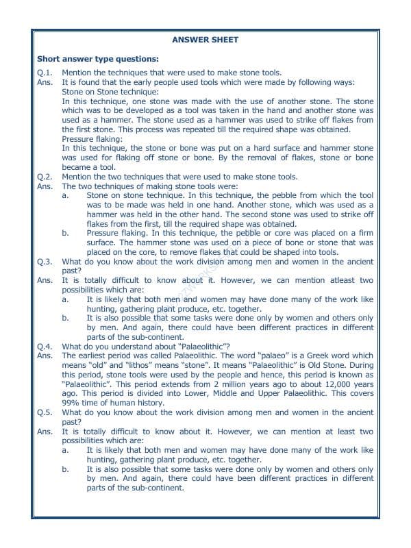 A2ZWorksheets:General Awareness-Our History and Heritage-On The Trial Of The Earliest People-09