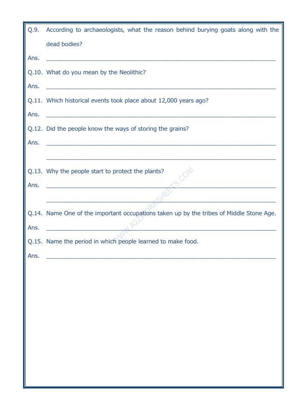 A2ZWorksheets:General Awareness-Culture and Tradition-From Gathering To Growing Food-01
