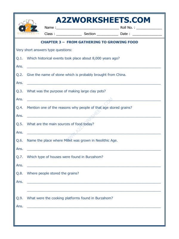 A2ZWorksheets:General Awareness-Culture and Tradition-From Gathering To Growing Food-04