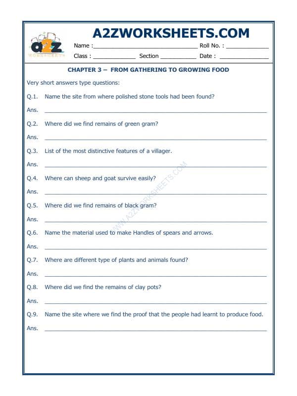 A2ZWorksheets:General Awareness-Culture and Tradition-From Gathering To Growing Food-05