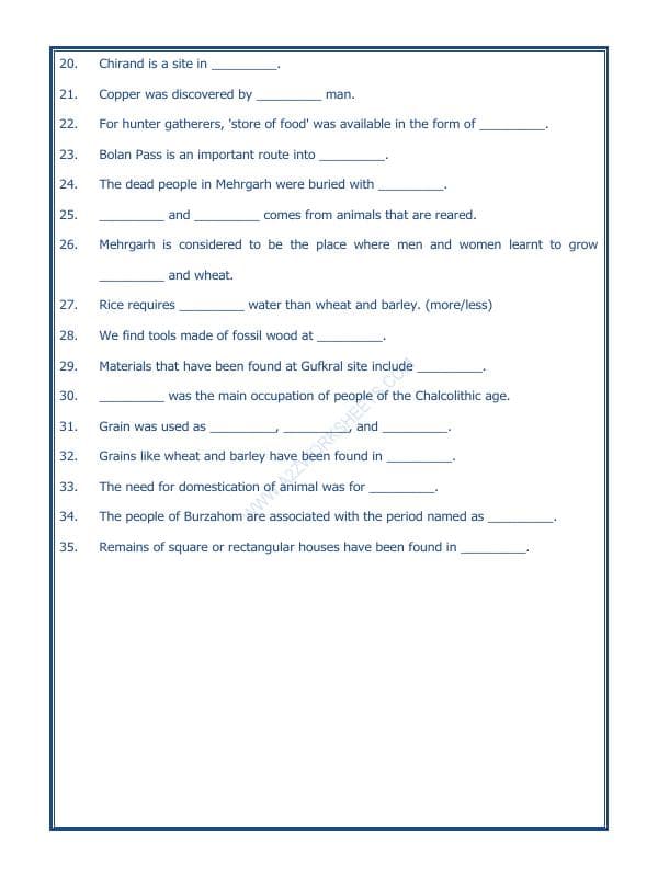 A2ZWorksheets:General Awareness-Culture and Tradition-From Gathering To Growing Food-11