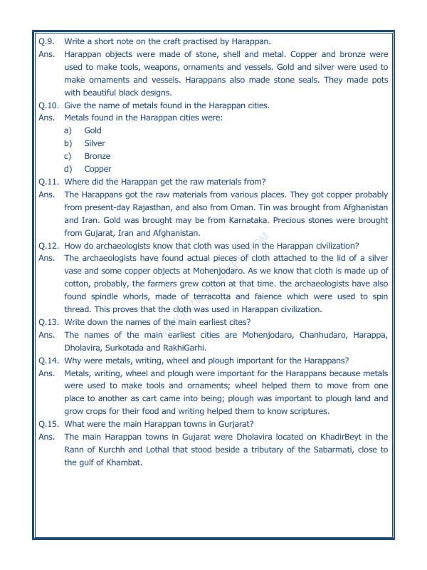 A2ZWorksheets:General Awareness-Our History and Heritage-In The Earliest Cities-07