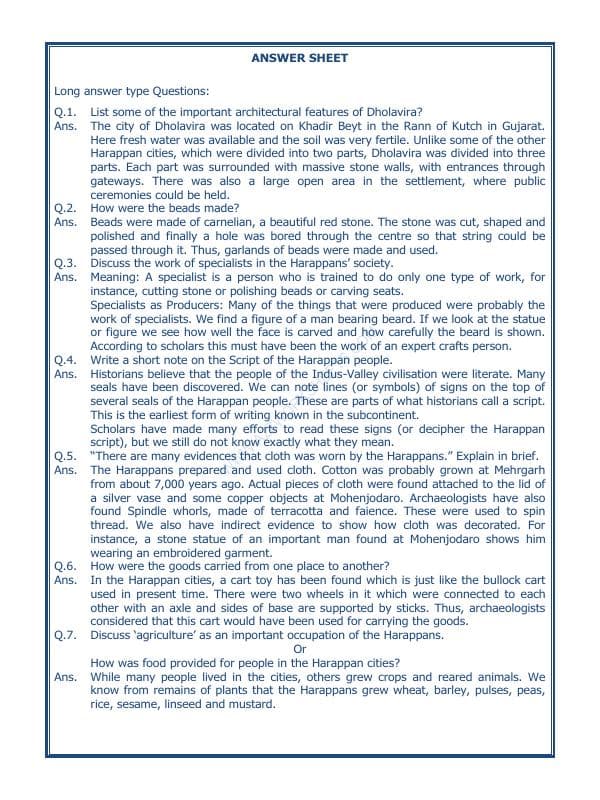 A2ZWorksheets:General Awareness-Our History and Heritage-In The Earliest Cities-12