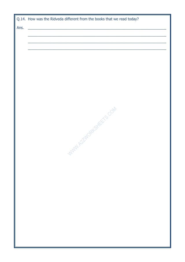A2ZWorksheets:General Awareness-Our History and Heritage-What Books And Burials Tell Us-11