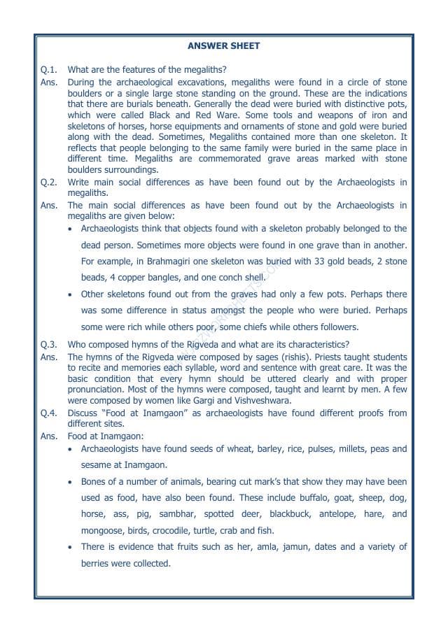 A2ZWorksheets:General Awareness-Our History and Heritage-What Books And Burials Tell Us-11