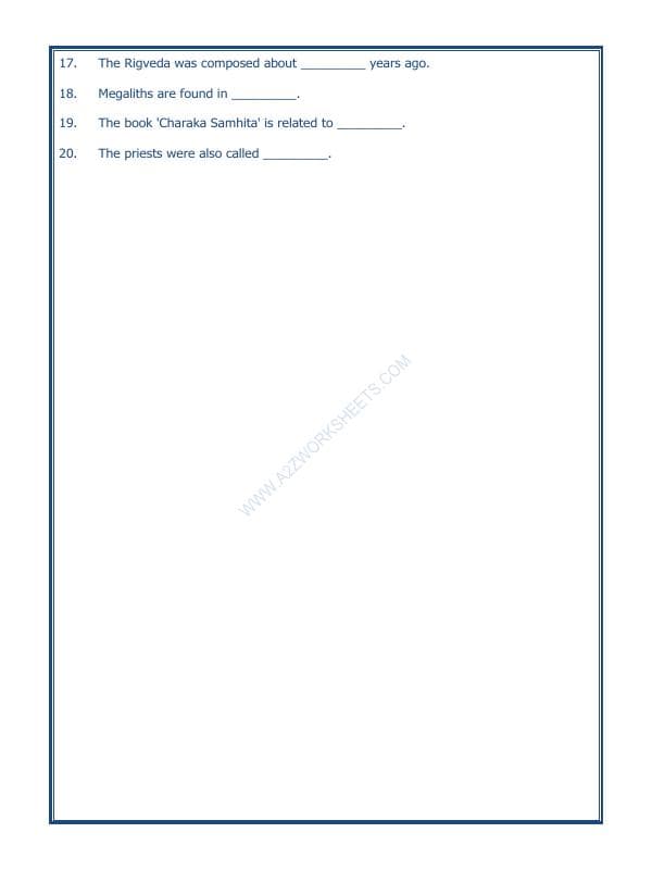 A2ZWorksheets:General Awareness-Our History and Heritage-What Books And Burials Tell Us-12