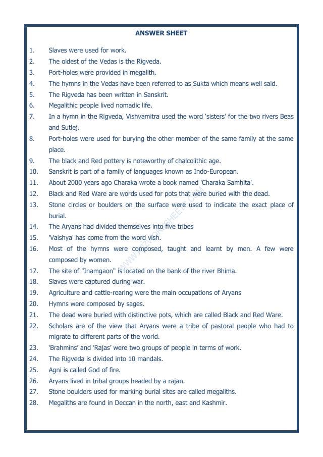 A2ZWorksheets:General Awareness-Our History and Heritage-What Books And Burials Tell Us-13