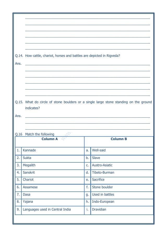 A2ZWorksheets:General Awareness-Our History and Heritage-What Books And Burials Tell Us-14