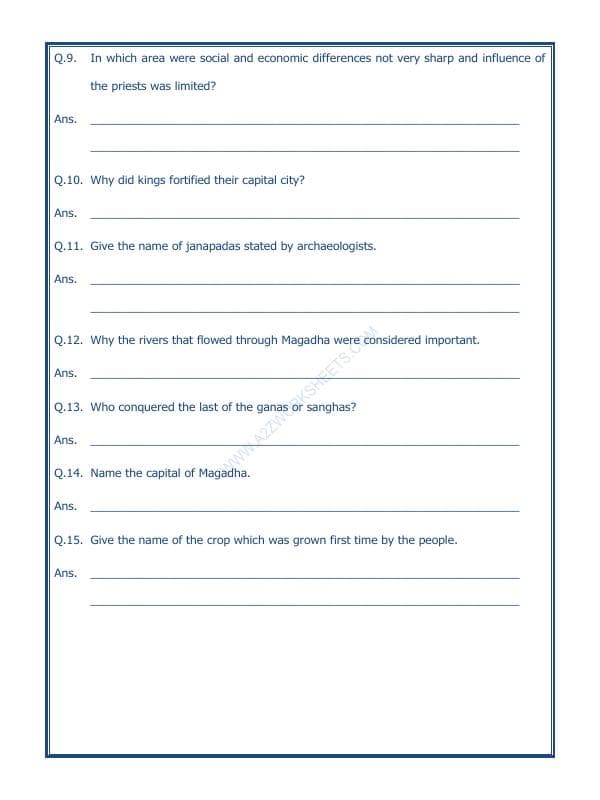 A2ZWorksheets:General Awareness-Our History and Heritage-Kingdoms, Kings And An Early Republic-02