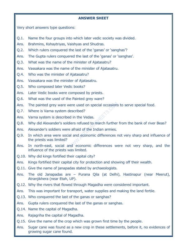 A2ZWorksheets:General Awareness-Our History and Heritage-Kingdoms, Kings And An Early Republic-02
