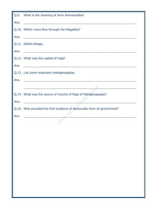 A2ZWorksheets:General Awareness-Our History and Heritage-Kingdoms, Kings And An Early Republic-03