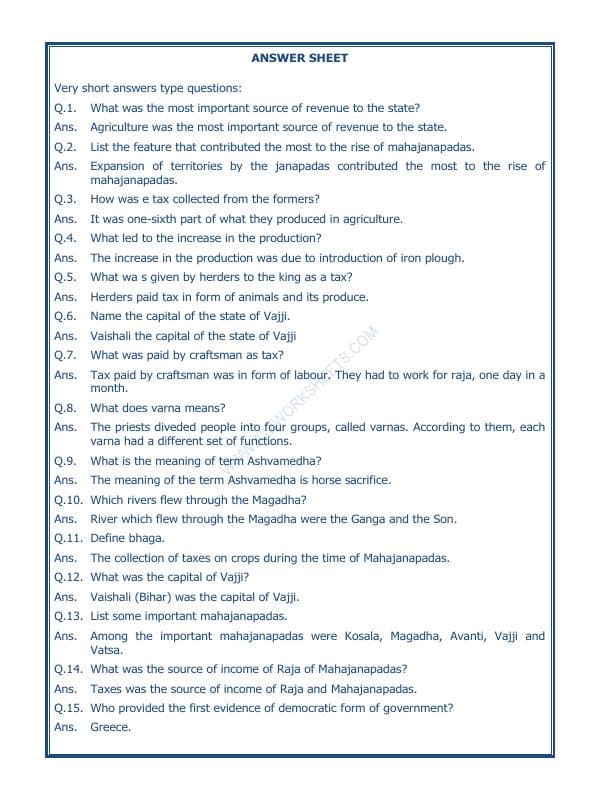 A2ZWorksheets:General Awareness-Our History and Heritage-Kingdoms, Kings And An Early Republic-03