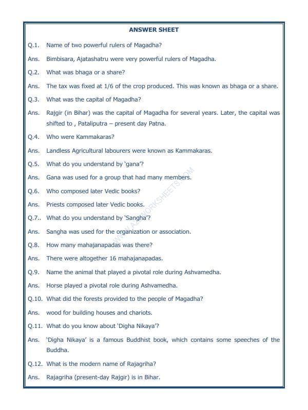 A2ZWorksheets:General Awareness-Our History and Heritage-Kingdoms, Kings And An Early Republic-04
