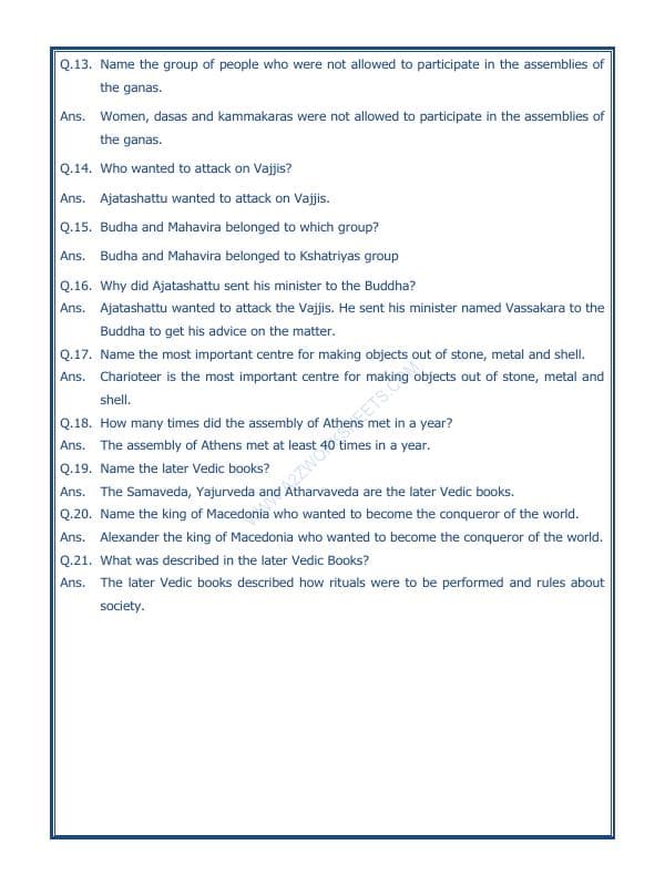 A2ZWorksheets:General Awareness-Our History and Heritage-Kingdoms, Kings And An Early Republic-04