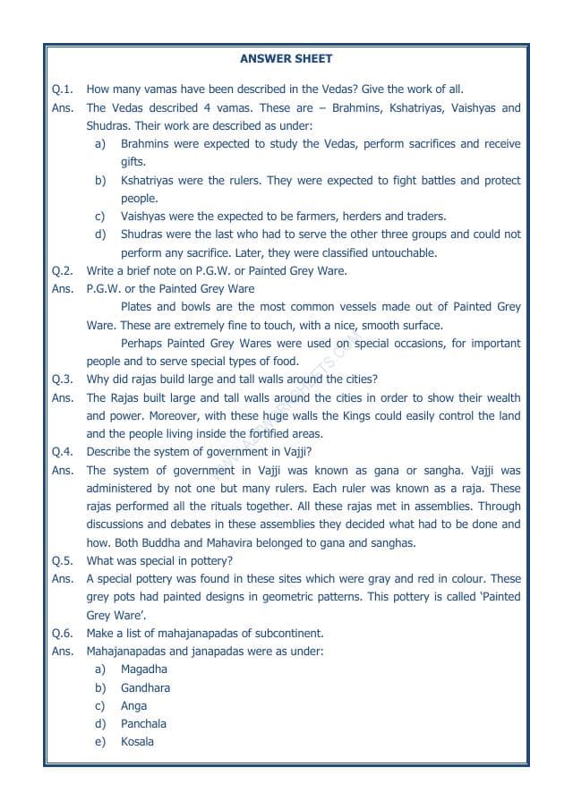 A2ZWorksheets:General Awareness-Our History and Heritage-Kingdoms, Kings And An Early Republic-10