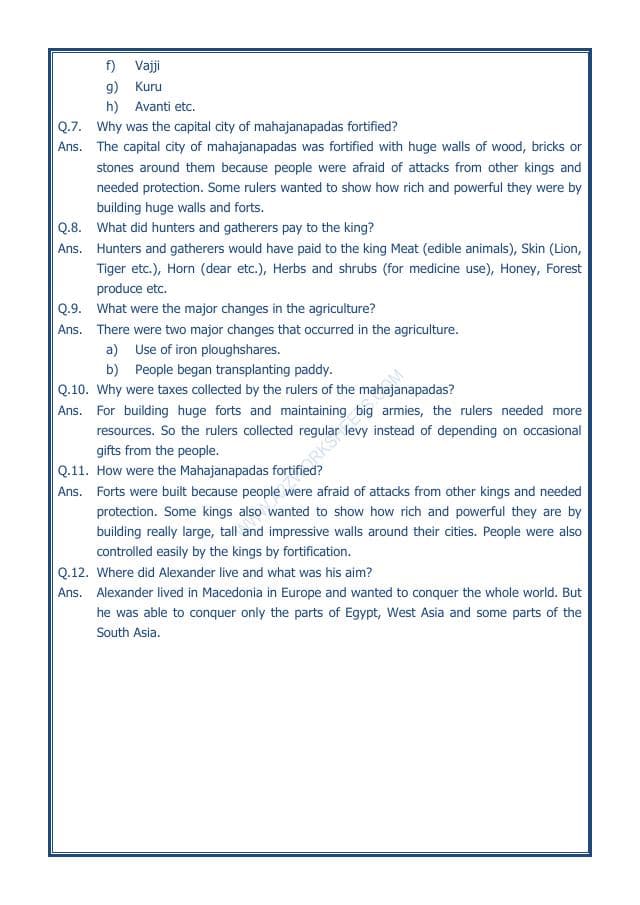 A2ZWorksheets:General Awareness-Our History and Heritage-Kingdoms, Kings And An Early Republic-10